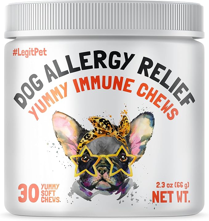 LEGITPET Dog Vitamins & Hip & Joint Supplement & Allergy Relief Chews & Calming Treats Bundle