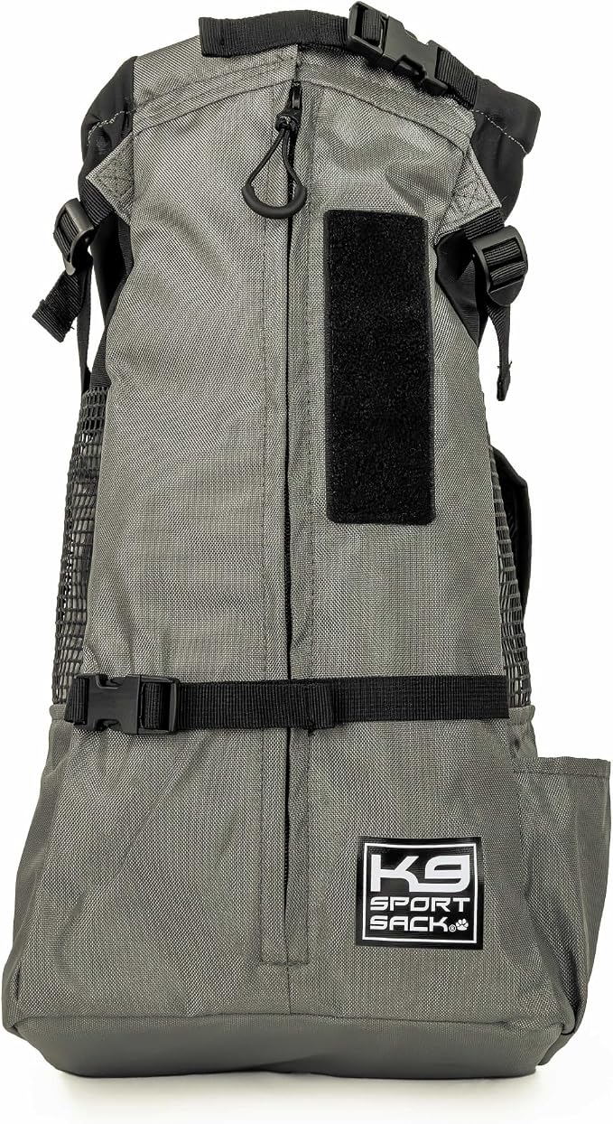 K9 Sport Sack Trainer - X-Small, Iron Gate - Ideal for Dogs with 9-12” Back Length - Backpack-Style Training Carrier - Meant for Quick, Non-Strenuous Activities