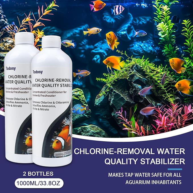 Aquarium Water Regulator and dechlorinator - 33.82 Ounce for Freshwater and Marine Aquariums (1000ML / 33.82OZ)