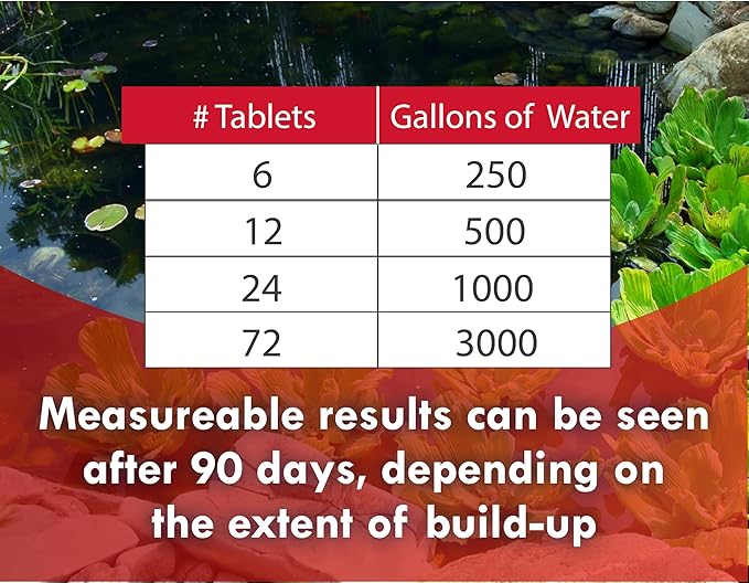 KoiWorx Muck Reducer, 145 Tablets Treats up to 6,000 Gallons of Water, Beneficial Bacteria Reduces Muck, Sludge and Organic Build up, Formulated for Ponds, Water Features and Safe for Koi