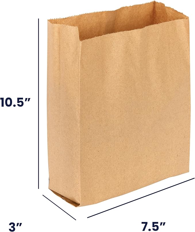 Hospeco KL Waxed Kraft Receptacle Liner Bags, 500 Count - Moisture-Resistant Feminine Hygiene Waste Bags, Fits Sanitary Disposal Units, 7.5 x 10.5 x 3 in