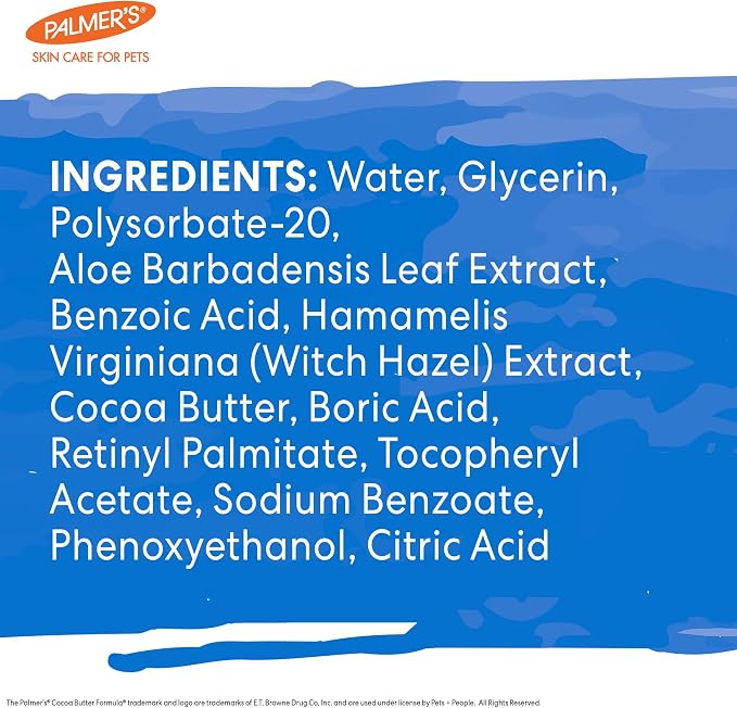 Palmer’s for Pets Face and Eye Dog Wipes with Cocoa Butter, Gentle Tear Stain and Facial Cleaning Wipes for Sensitive Areas and Daily Grooming Care, Unscented, 100 Count - 6 Pack
