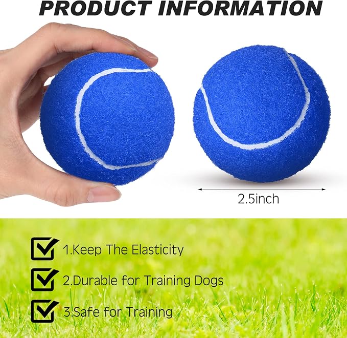 Vinsot 24 Pack Tennis Balls Bulk, Standard Pressure Balls for Training Playing Player Beginner Youth, Exercise Ball for Pet Dog, 2.5 Inch(Multicolor)