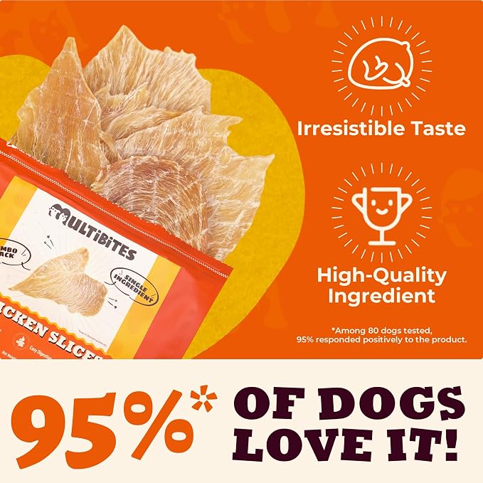 1.1 Pound Dehydrated Chicken Dog Treats with Single Ingredient Chicken Breast - High Protein, Low Calorie Healthy Chicken Jerky Dog Treats for Small, Medium & Large Breed