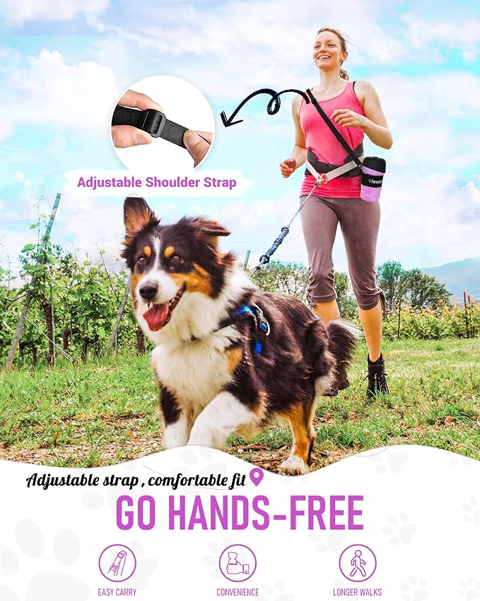 lesotc Dog Water Bottle Portable, 28oz Portable Dog Water Bottle with Bowl, Leak Proof Travel Bowl Dispenser for Dogs, One-Hand Squeeze Puppy Essentials for Walking, Hiking, Camping