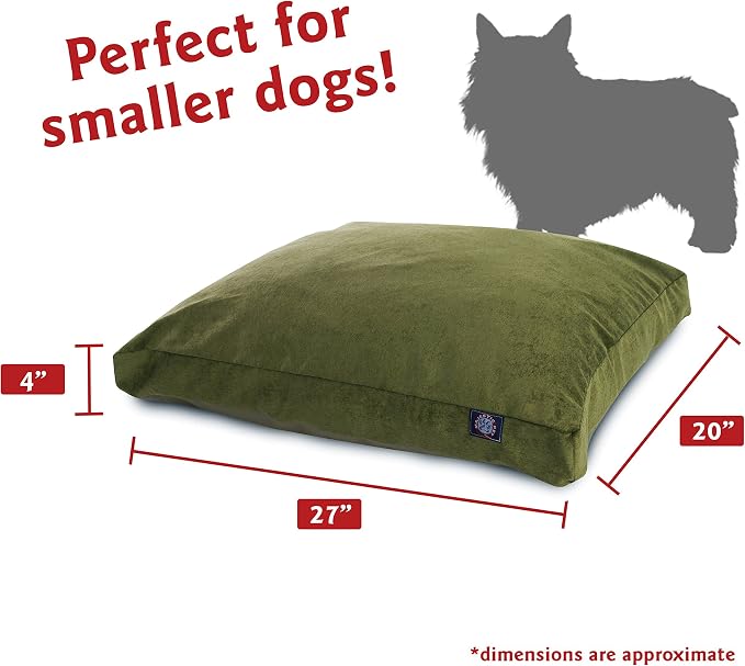 Majestic Pet Villa Rectangle Dog Bed Washable – Non Slip Comfy Pet Bed – Crate Bed with Removable Washable Cover – Kennel Bed for Sleeping, Polyester Fiber, Small, Fern