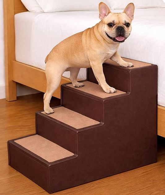 Pet Gear Pet Step IV Pet Stairs for Small Dogs and Cats up to 50 pounds, Lightweight, No Tools Required, 13 Colors to Choose from, Dark Brown
