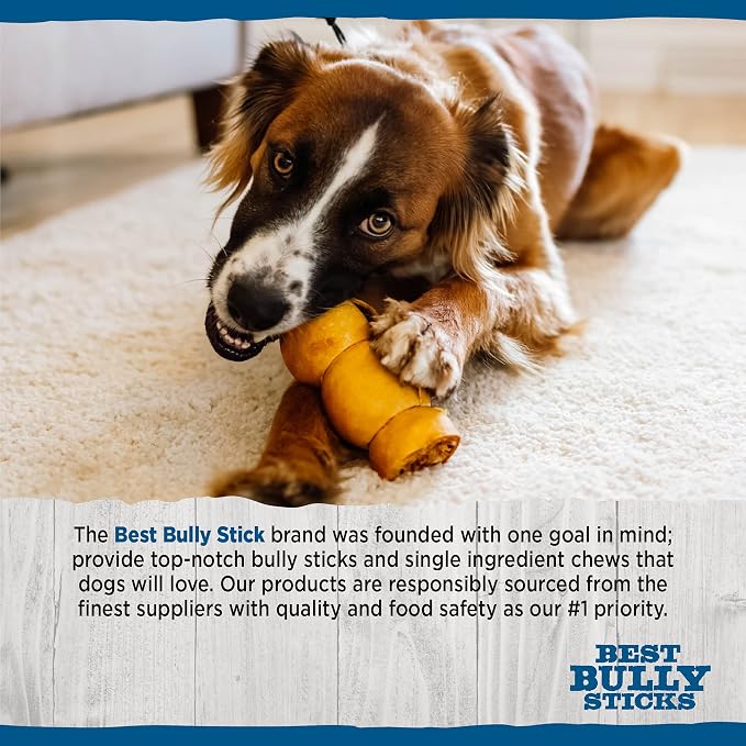 Best Bully Sticks Chicken-Wrapped Beef Cheek Treats - Large 4 Count (Pack of 1) - All-Natural, Collagen-Rich, Rawhide Alternative