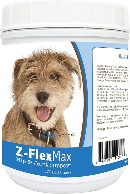 Healthy Breeds Mutt Z-Flex Max Hip and Joint Soft Chews 170 Count