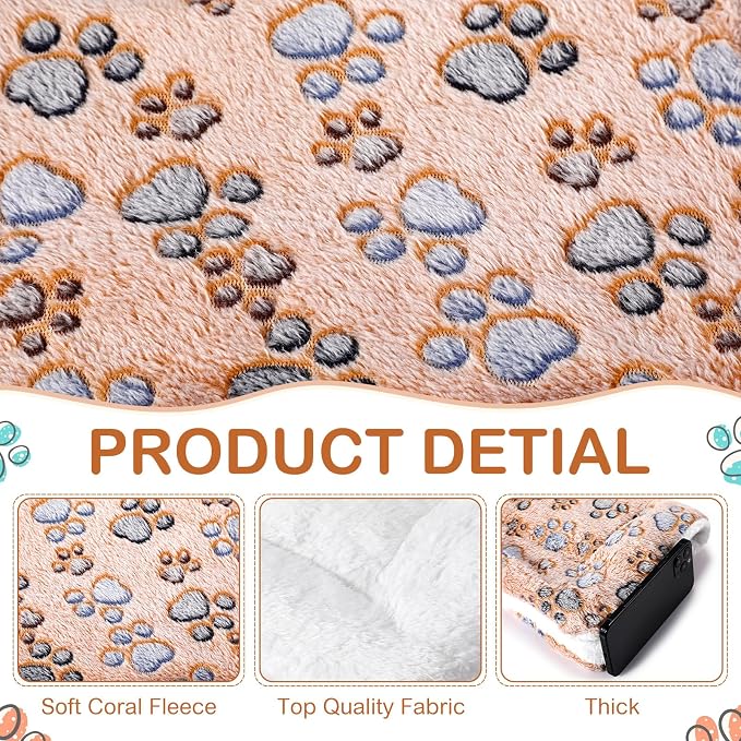 Ripeng 8 Pcs Guinea Pig Bed Mat Fleece Cat Pad Dog Crate Mat for Indoor Warm Reversible Pet Bedding for Small Animal Washable Kennel Crate Pad Cat Carrier(23'' x 18'',Multicolor)
