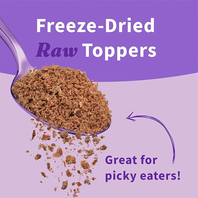 Halo Freeze Dried Raw Dog Food Topper, Beef Recipe, 100% Protein Source, For Natural Energy, Real Meat Topper, 3.5 Oz Pouch