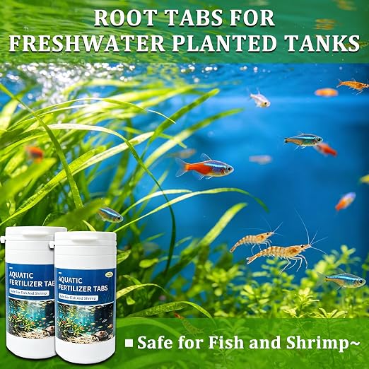 Root Tabs for Freshwater Aquarium Plants – Slow Release Plant Fertilizer, Safe for Fish and Invertebrates, Supports Strong Root Growth and Healthy Leaves, 100g/Bottle (2)