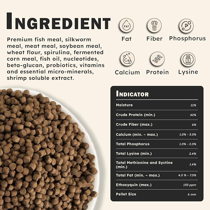 HARUTO Koi Food Growth Silk Worm 11lb - Body Growth & Protein Formula | Silkworm powder formula - high protein koi food supporting body development, healthy scales & clear water pond feeding.