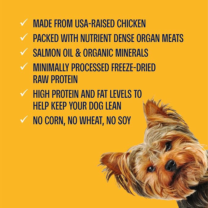 Muenster Freeze Dried Chicken Bites - Dog Food, Treat, Mixer or Topper (20oz) - Grain Free.