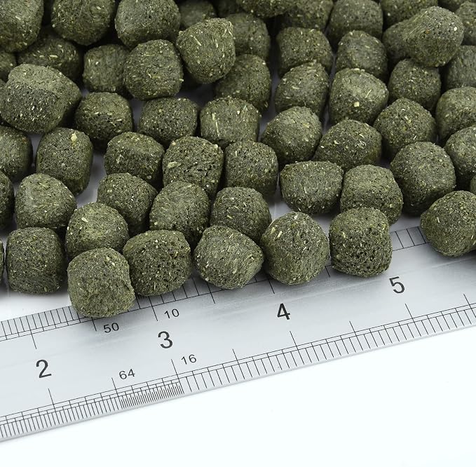 Timothy Hay Cubes 24 oz (4 * 6oz) -100% Natural Timothy Hay Made Pellets for Rabbits Tortoise Guinea Pig