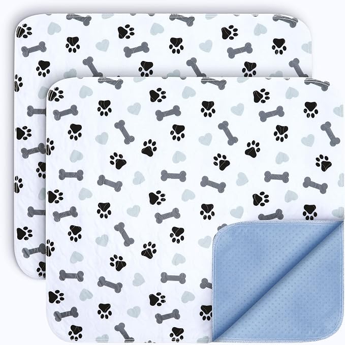 GREEN LIFESTYLE Washable Underpads Pack of 4 - 34x36 and Pack of 6 - 30x34 Bundle - Large Pee Pads for Dogs, Machine Washable Reusable Puppy Pads, Waterproof Pet Training Pad