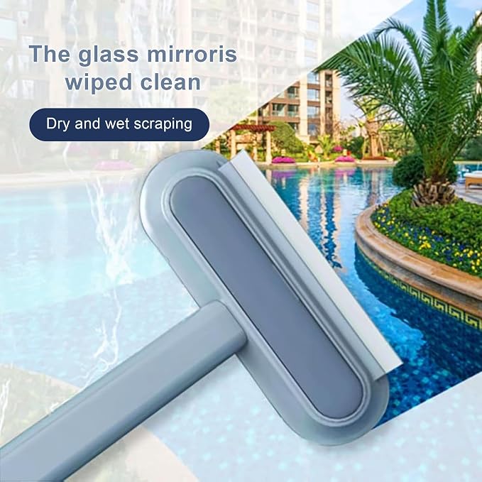 No Kneeling Pet Hair Remover – 4-in-1 Reusable Tool for Dog & Cat Hair, Extra Long Handle (23.4") for Under Furniture, High Windows & Hard-to-Reach Areas – Back-Saver, 2-Pack (Value Set)