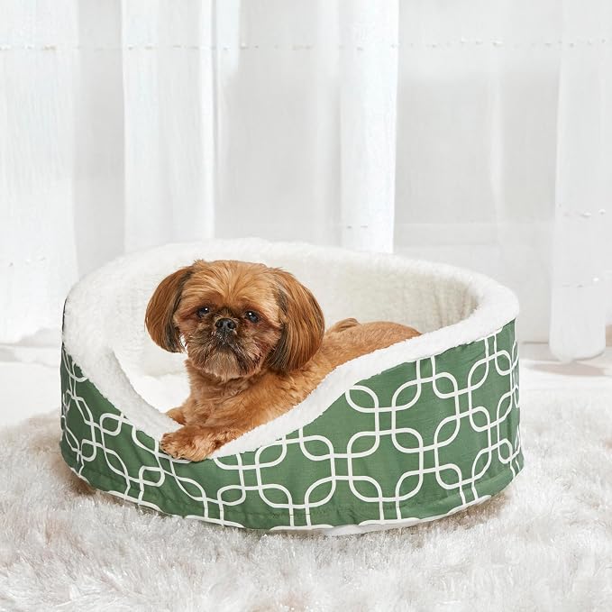 MidWest Homes for Pets Orthoperdic Egg-Crate Nesting Pet Bed w/Teflon Fabric Protector, Small Green
