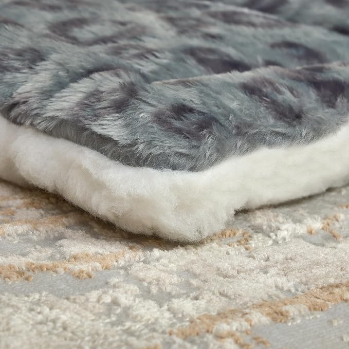 MidWest Homes for Pets Reversible Pet Bed; Machine Washable; Great for Large Dog Breeds; Spotted Gray; 42"; 40242-FVGYS