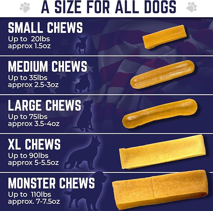 Devil Dog Pet Co. Himalayan Yak Cheese Dog Chews for Small to Medium Breeds & Aggressive Chewers - Long Lasting, Rawhide Free, High Protein - Cleaner Teeth, Anxiety & Boredom Relief - 8 Pack