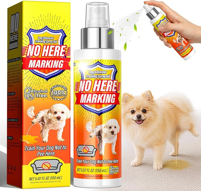 Potty Training Spray for Dogs - Dog Deterrent Spray to Stop Marking & Urinating Indoors or Outdoors - Natural No Pee Training Aid for Puppies - Safe for Furniture, Carpet & Floors - Puppy Essentials