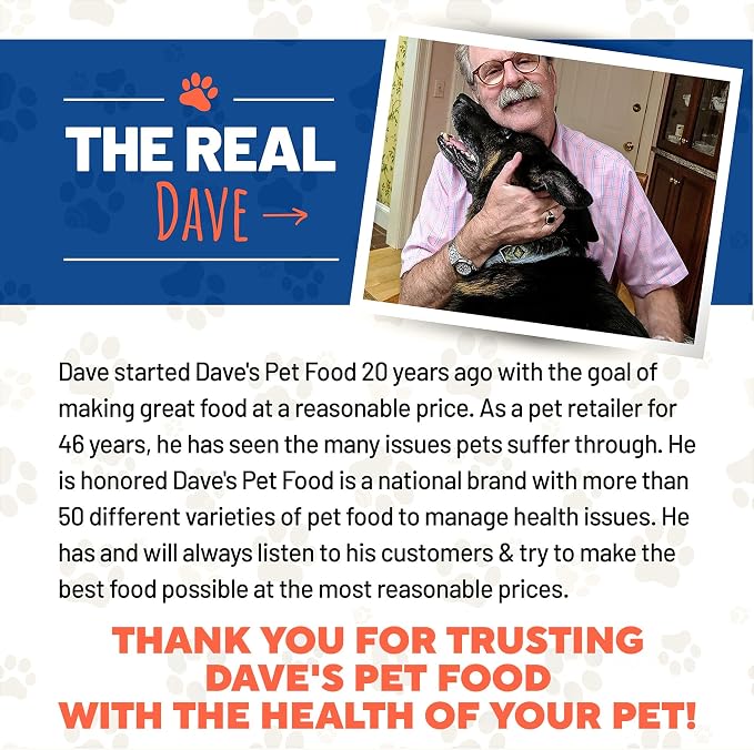Dave's Pet Food Bland Diet Dog Food (Turkey & Rice), Sensitive Stomach, Easy to Digest Pate, Gluten-Free, Digestive Care, Low Fat (5%) Limited Ingredients, Complete & Balanced, 13.2 oz (Case of 12)