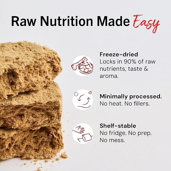 Stella & Chewy's Freeze-Dried Raw Dinner Patties - Purely Pork Recipe - High Protein Grain-Free Puppy & Dog Food - Perfect For Picky Eaters - 14 oz