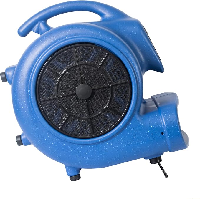 XPOWER X-800TF Pro 3/4 HP 3200 CFM Centrifugal Air Mover, Carpet Dryer, Floor Fan, Blower, Timer, Filter, for Water Damage Restoration, Janitorial, Plumbing, Home Use