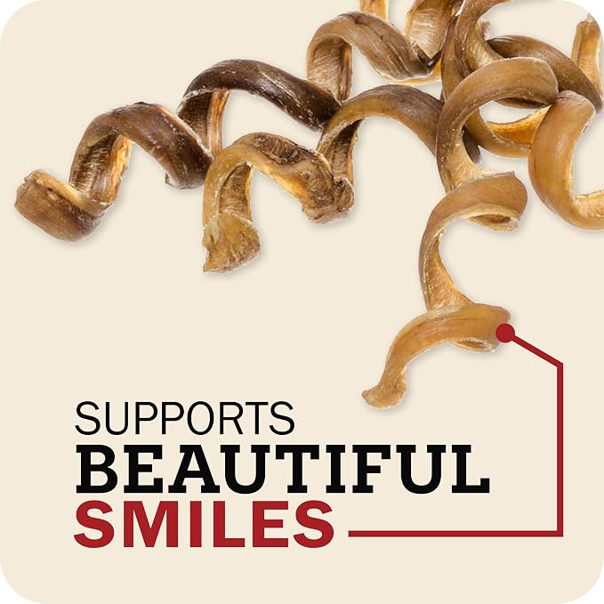 Redbarn Bully Spring Dog Chews 4"-6" 3-Count- 100% Natural Single Ingredient Beef Pizzle Spiral Sticks for Medium to Large Dogs - Rawhide Free Long Lasting Dental Chews