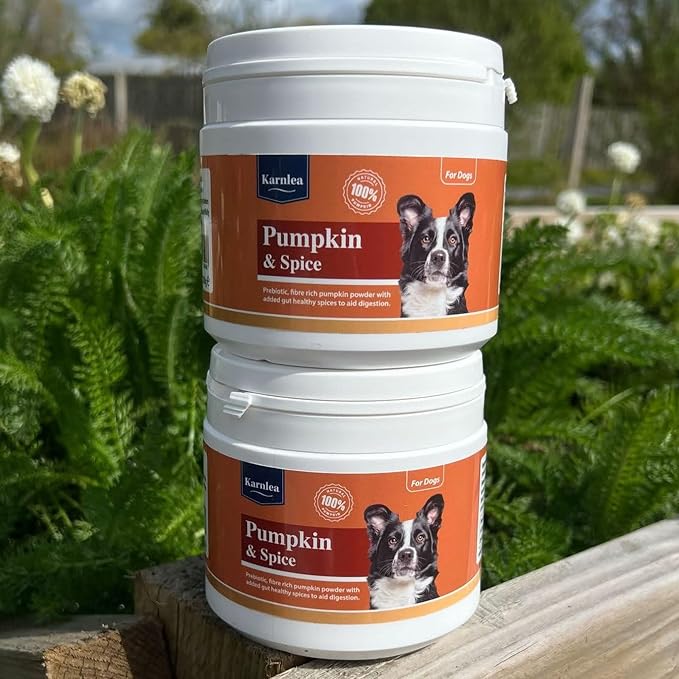 Pumpkin Spice Whole Food Supplement Topper for Dogs 200g (3 Pack) | Pumpkins Powder with Added Gut Healthy Spices | Pumpkin Spices| Fibre Rich, Prebiotic, Anal Gland Health| Scooting (200g)