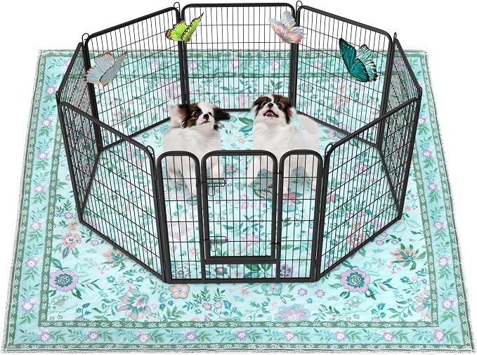 Washable Pee Pads for Dogs, 2Pack Reusable Puppy Pads Dog Potty Training Pads, Flower Waterproof Dog Pee Pads Mat , Whelping Pad, Non-Slip Protects Against Urine Leakage,36"x 36"