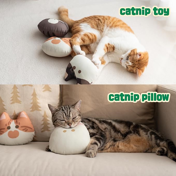 Gororong Interactive Catnip Toy for Indoor Cats – Refillable, Bite-Resistant, Handmade in Korea with Natural Catnip for Active Play & Exercise(Yangpa)