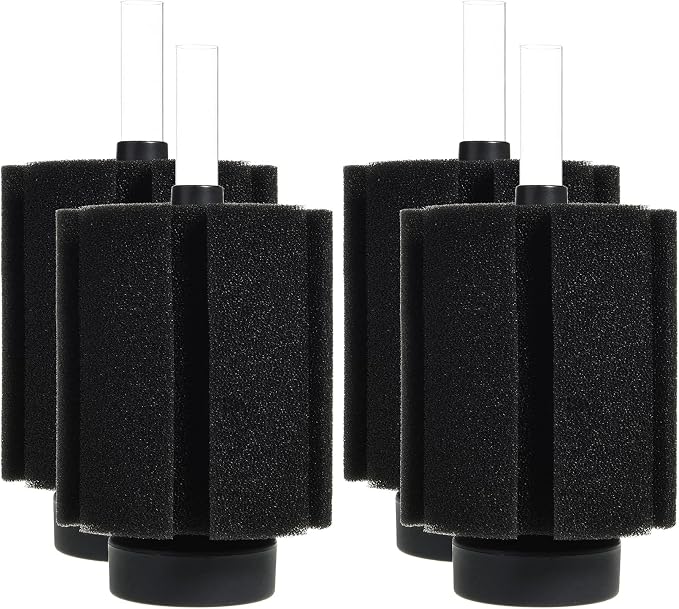 ALEGI Aquarium Sponge Filter 40 Gallon,Quiet Sponge Filter with Air Stone for Betta Fry Shrimp and Small Fish (6 pcs)