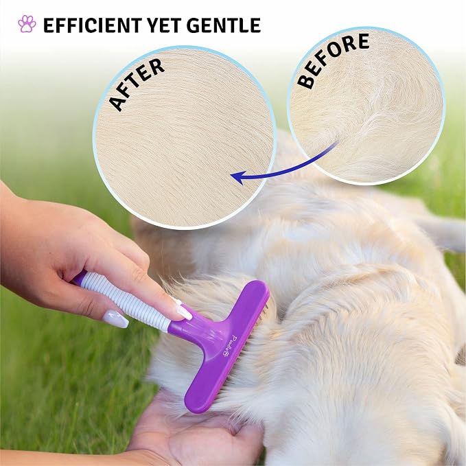 Poodle Pet Dog Grooming Rake + Dematting Comb Black Bundle