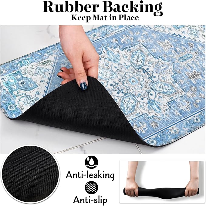Dog Food Mats for Floors Absorbent, Pet Cat Food Mat - Non Slip Dog Bowl Mats for Food and Water Pet Supplies
