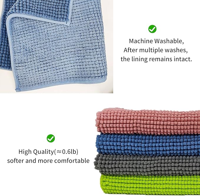 4 Pcs Guinea Pig Cage Liner, Bunny Washable Mats Rug Guinea Pig Fleece Bedding Reusable Rabbit Liner Small Animal Sleeping Bed for Bunny Ferret Rat Chinchilla