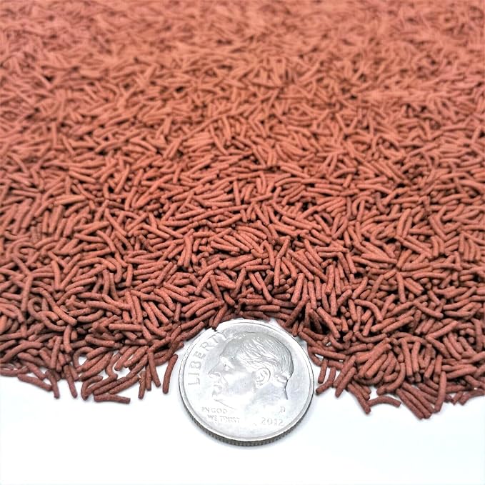 Worm Like Intense Color Enhancing Sinking Micro Sticks for Discus, Cichlids, Koi and Pond Fish, All Tropical Fish…1-lb & 8oz Med Jar