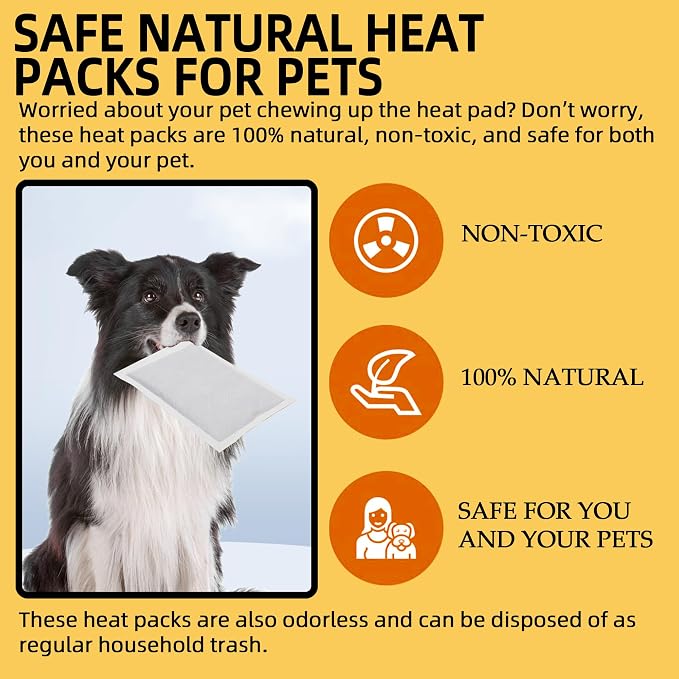 (15-Pack Upgraded Heat Packs for Newborn Puppy, Anxiety Dog Toys Replacement Heat Packs, Disposable Puppy Warmers - Lasting for Approximately 40 Hours