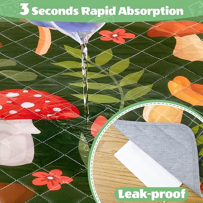 2 Pack Washable Guinea Pig Cage Liner, Reusable Guinea Pig Mat, Waterproof Super Absorbent Pee Pads for Small Animals