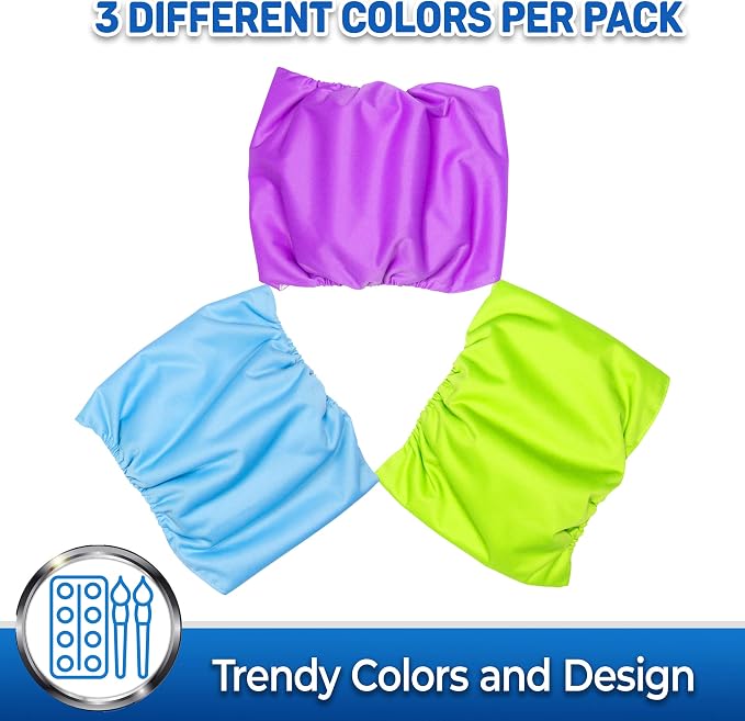 Pet Magasin Male Dog Belly Manner Band Wraps Nappies, 3-Pack, Blue Green and Purple, Medium