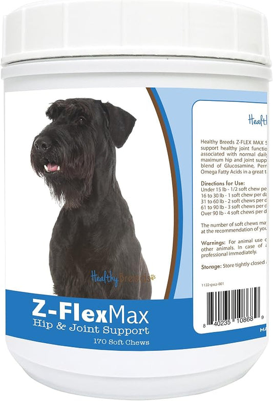 Healthy Breeds Giant Schnauzer Z-Flex Max Hip and Joint Soft Chews 170 Count
