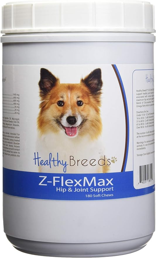 Healthy Breeds Icelandic Sheepdog Z-Flex Max Dog Hip and Joint Support 180 Count