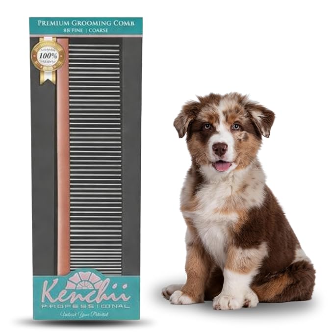 Kenchii Premium Satin Rose Gold Grooming Combs (Large)
