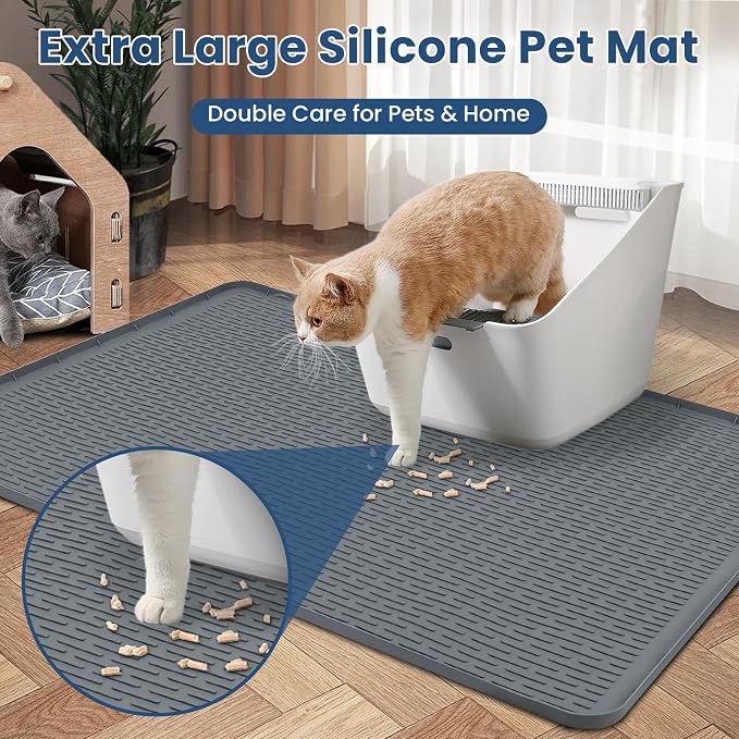 Large Pee Pads for Dogs 40" x 28" Non-Slip Silicone Pet Mat Washable Reusable for Floor Protector Potty Training Under Dog Crate Cat Litter Box