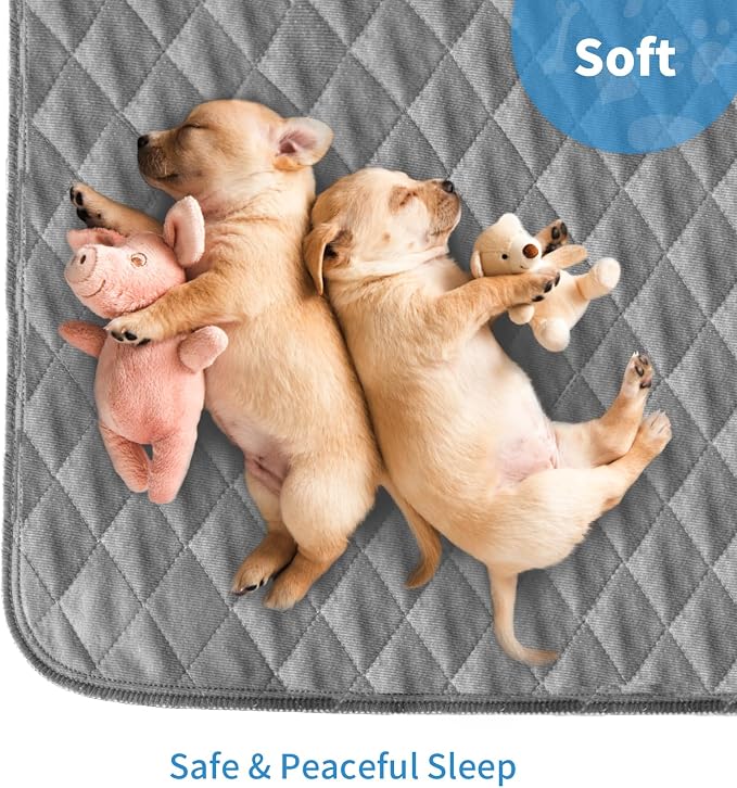 Washable Reusable Dog Pee Pads, 82"x120" Absorbent & Waterproof Puppy Training Pad for Crate, Playpen & Carpet, Large Potty Pads for Dogs, Cats & Small Pets