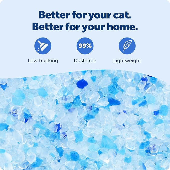 PetSafe ScoopFree 4.3 lb Bags (2 Pack) Premium Crystal Cat Litter - Outperforms Clay Litter - Refill Packs - Reusable Tray Compatible - Fresh Scent