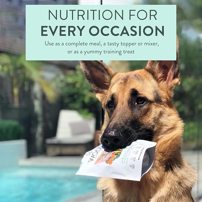 The New Zealand Natural Pet Food Co. Woof Freeze Dried Dog Food - Chicken Recipe, High Protein, Dog Food Topper & Dog Treats, All Life Stages, 1.76 oz