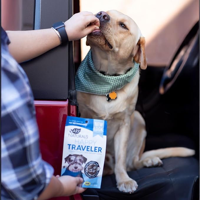 ARK NATURALS, Cat Dog Chews Happy Traveler, 1.98 Ounce
