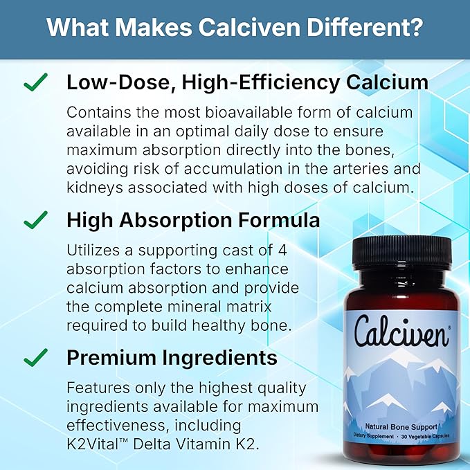 Calciven - Natural Bone Support Supplement - Non-GMO, Gluten-Free