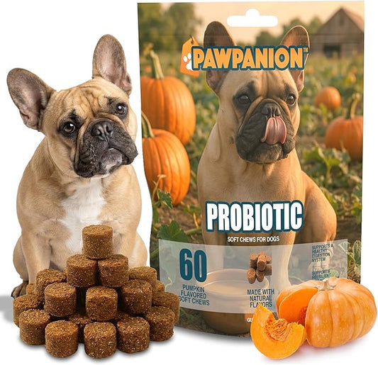 Probiotic Soft Chews for Dogs Gut & Digestive Support 60 Count